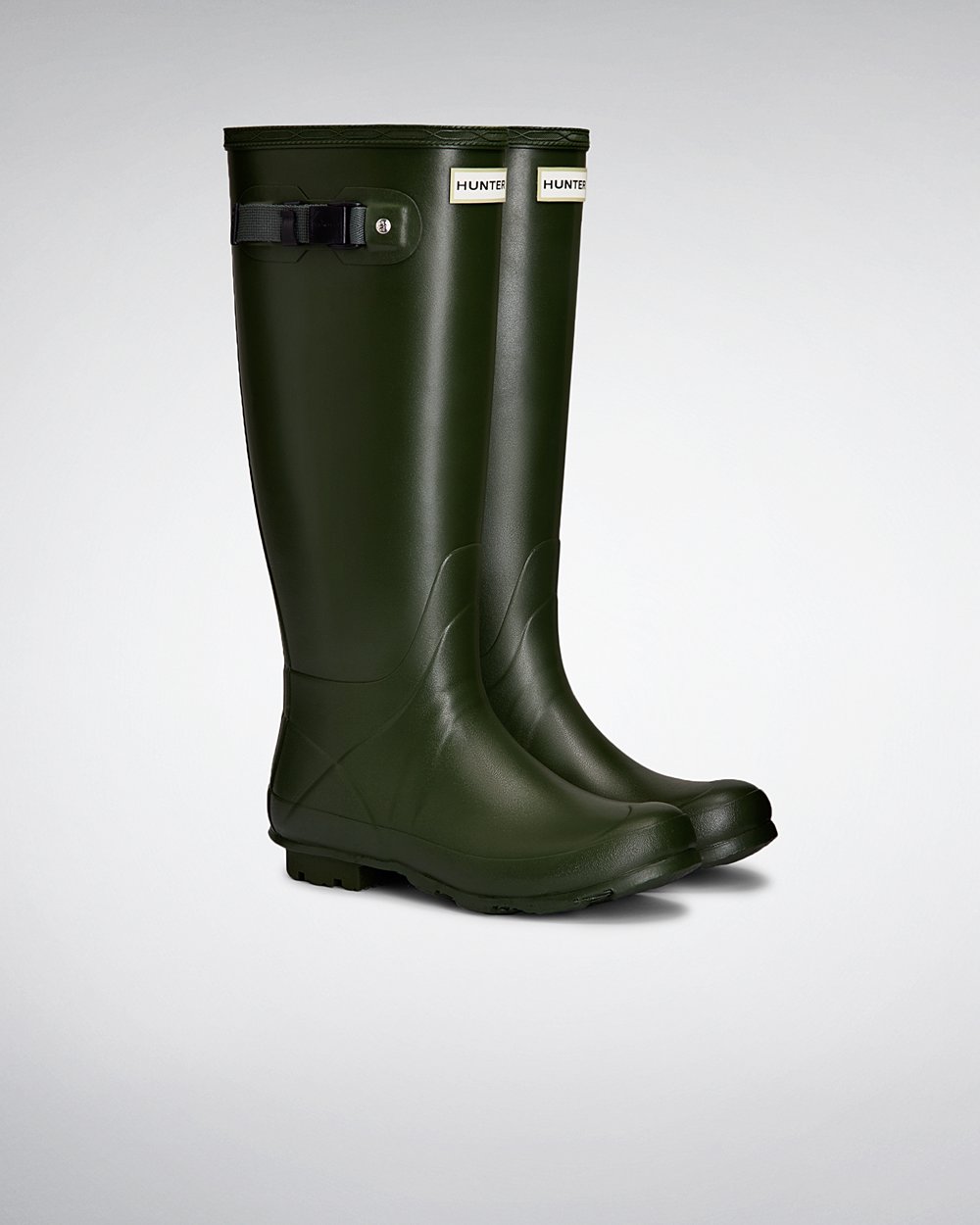 Womens Tall Rain Boots - Hunter Norris Field Neoprene Lined (56JLDCSUF) - Green